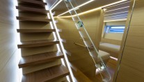 Luxury yacht Ohana - Staircase Credit Fitzroy Yachts
